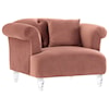 Armen Living Elegance Contemporary Chair in Velvet