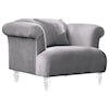 Armen Living Elegance Contemporary Chair in Velvet