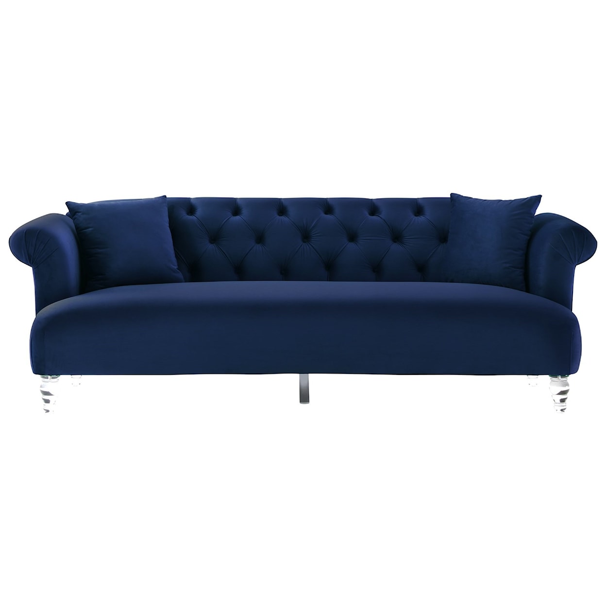 Armen Living Elegance Elegance Contemporary Sofa in Velvet