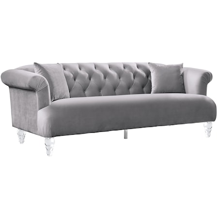 Elegance Contemporary Sofa in Velvet
