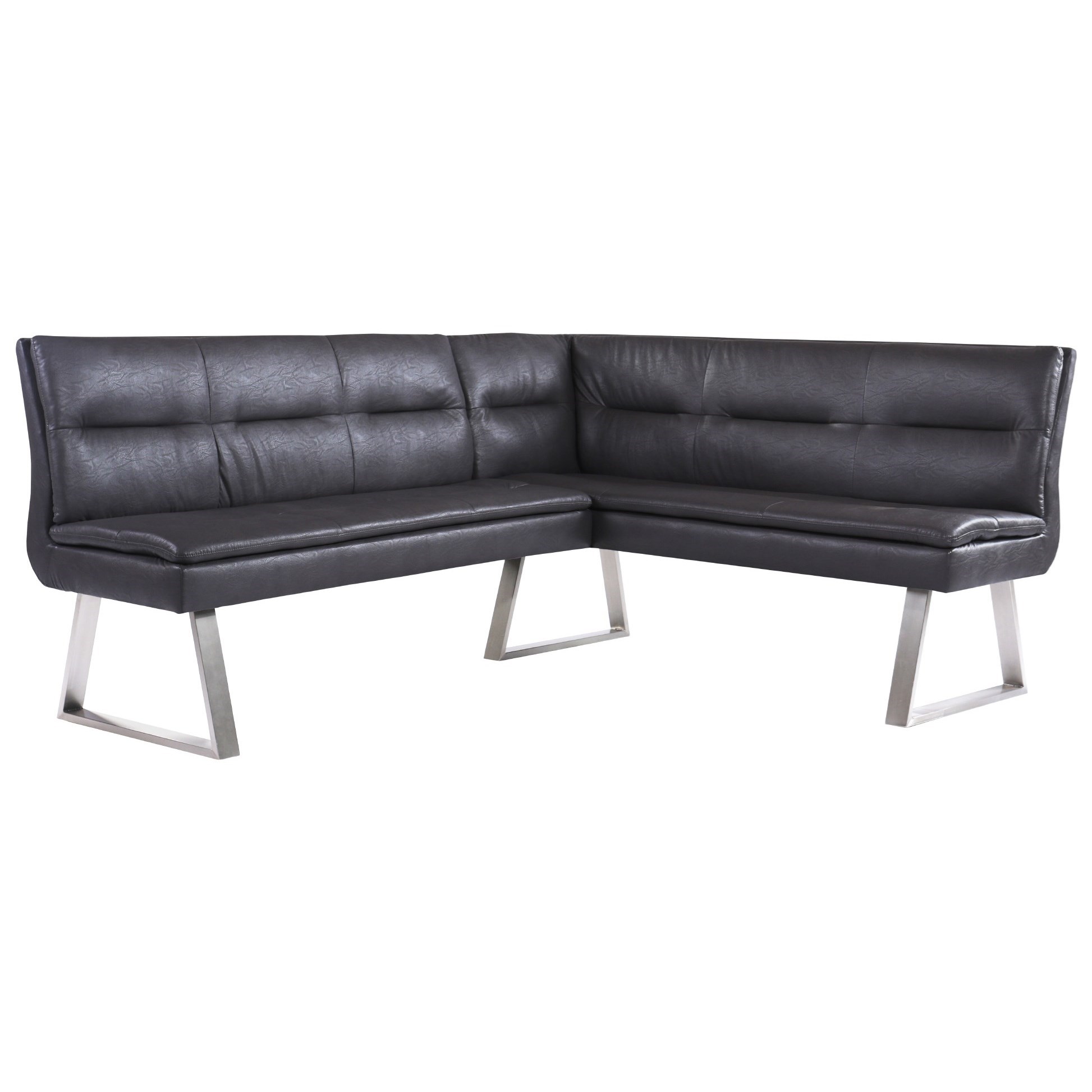 Faux leather corner clearance bench