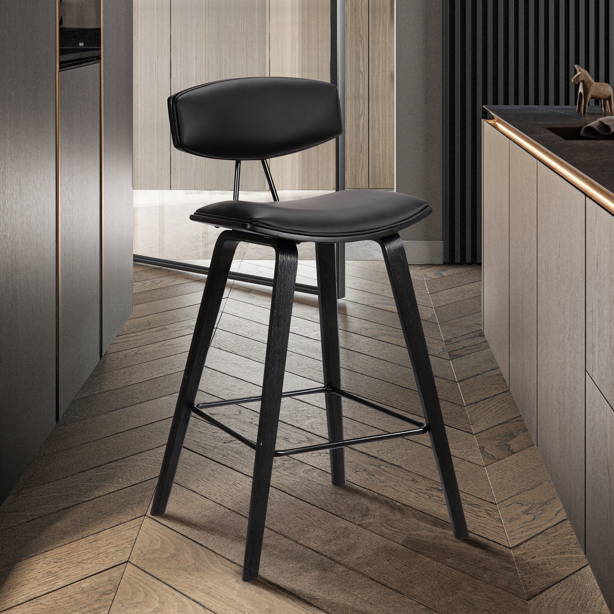 Armen Living Fox 30" Upholstered Barstool