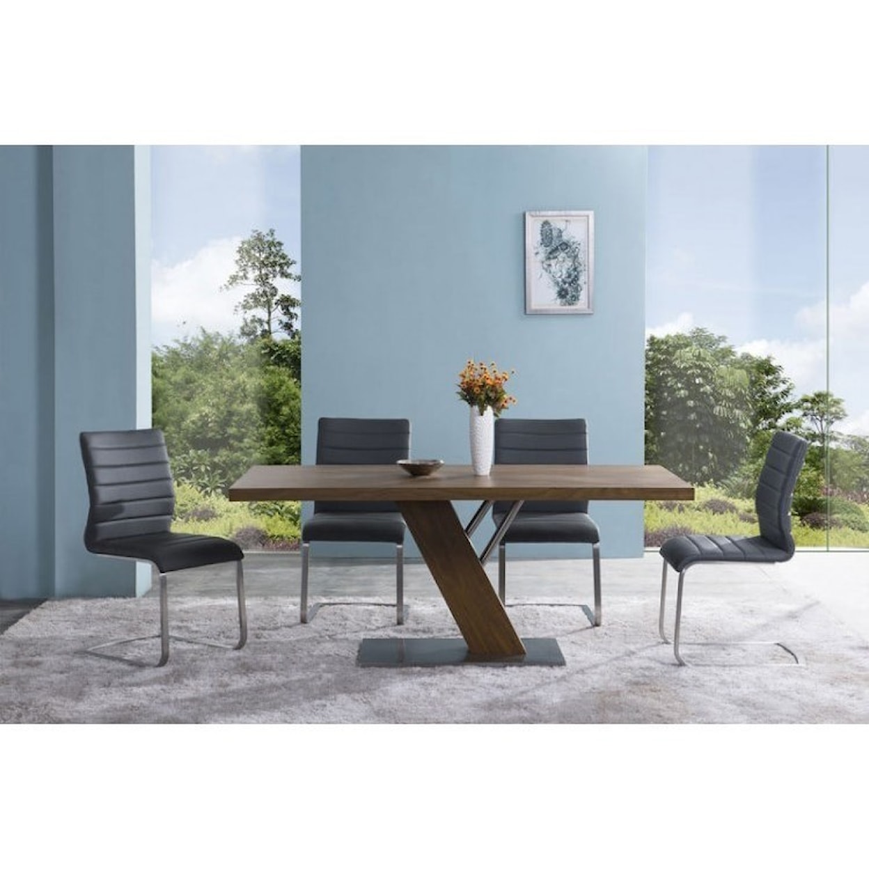 Armen Living Fusion 5-Piece Table and Chair Set
