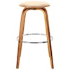 Armen Living Harbor 26" Mid-Century Swivel Counter Height Stool