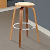 Armen Living Harbor 26" Mid-Century Swivel Counter Height Stool