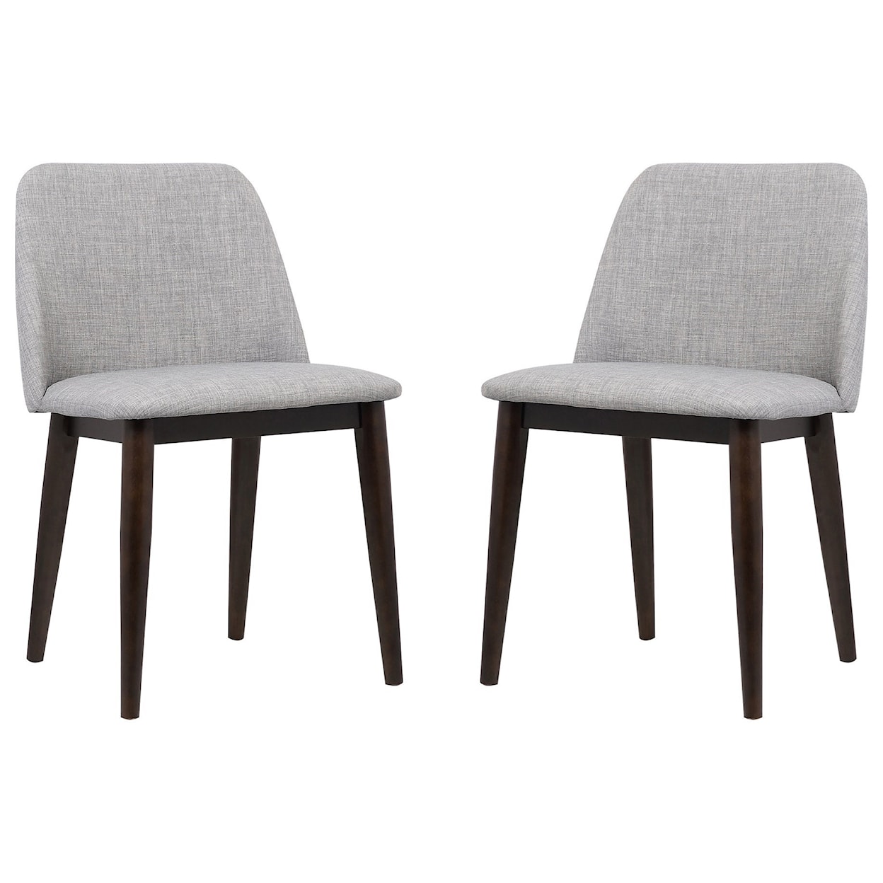 Armen Living Horizon Set of 2 Contemporary Dining Chairs