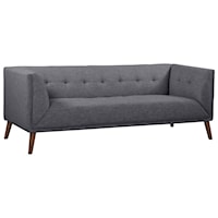 Mid-Century Modern Button-Tufted Sofa