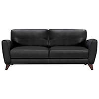 Casual Contemporary Sofa with Wood Legs