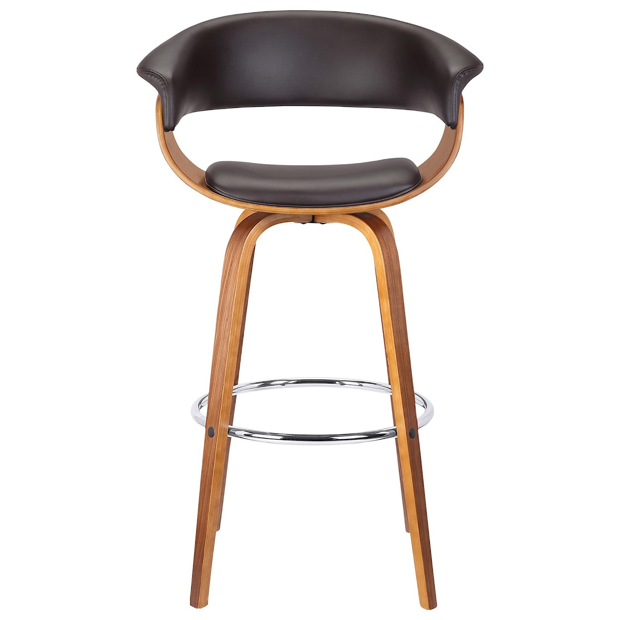 Armen Living Julyssa 30" Mid-Century Swivel Bar Height Barstool