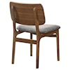Armen Living Venus Wood Dining Accent Chairs in Walnut Set