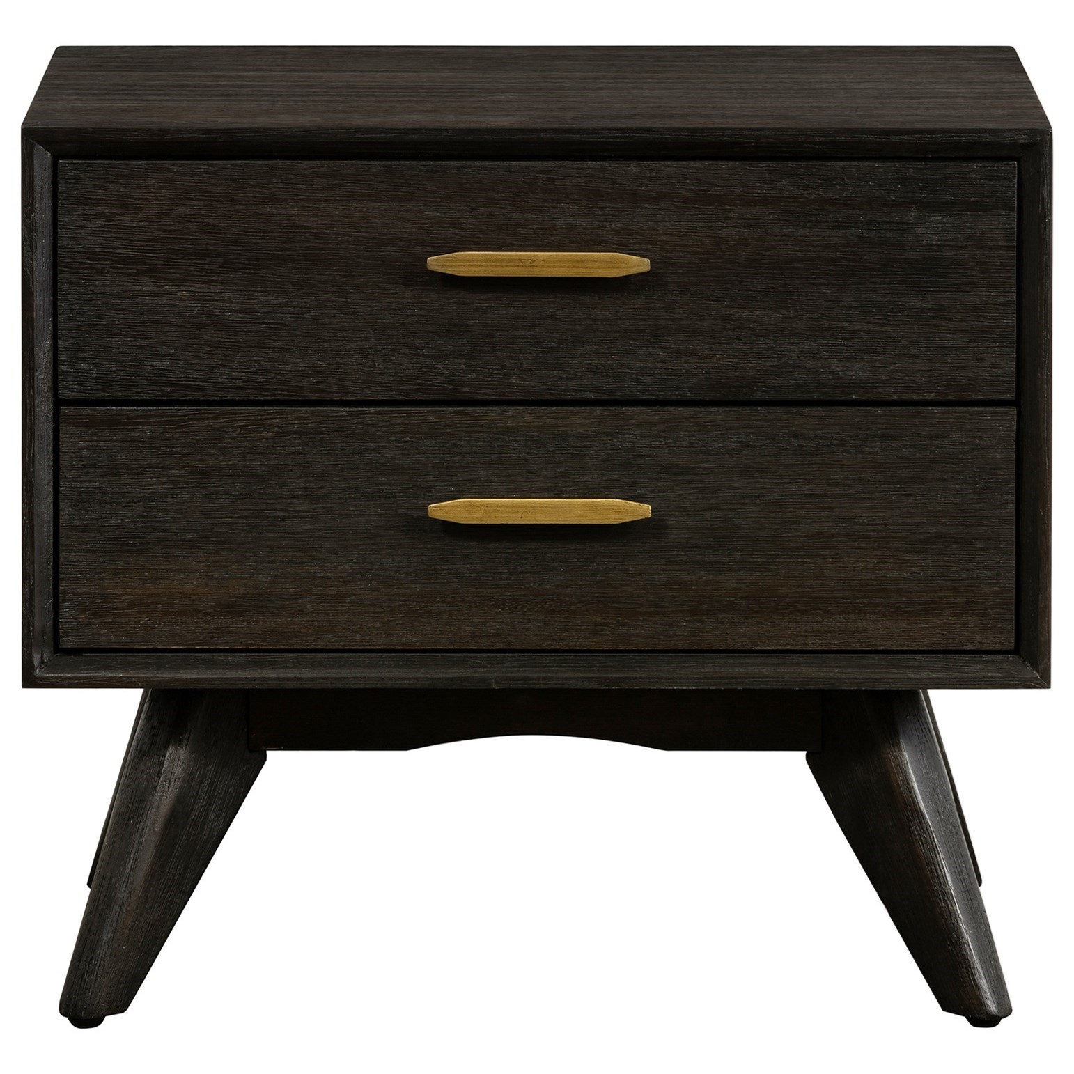 Armen Living Loft 4 Piece Acacia King Bedroom Set with Dresser