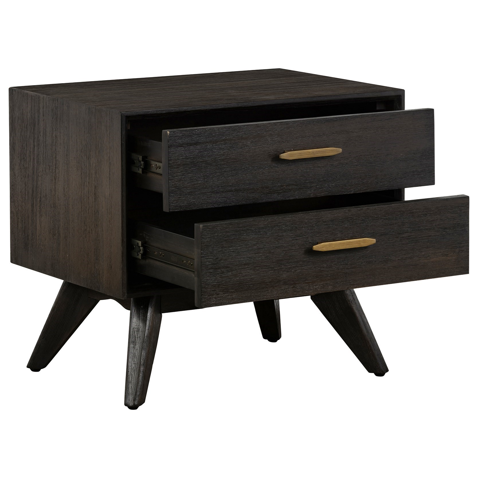 Armen Living Loft 4 Piece Acacia King Bedroom Set with Dresser