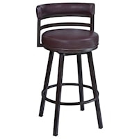 26" Barstool with Upholstered Swivel Seat