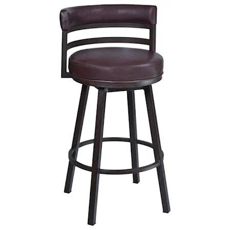 30" Barstool with Upholstered Swivel Seat