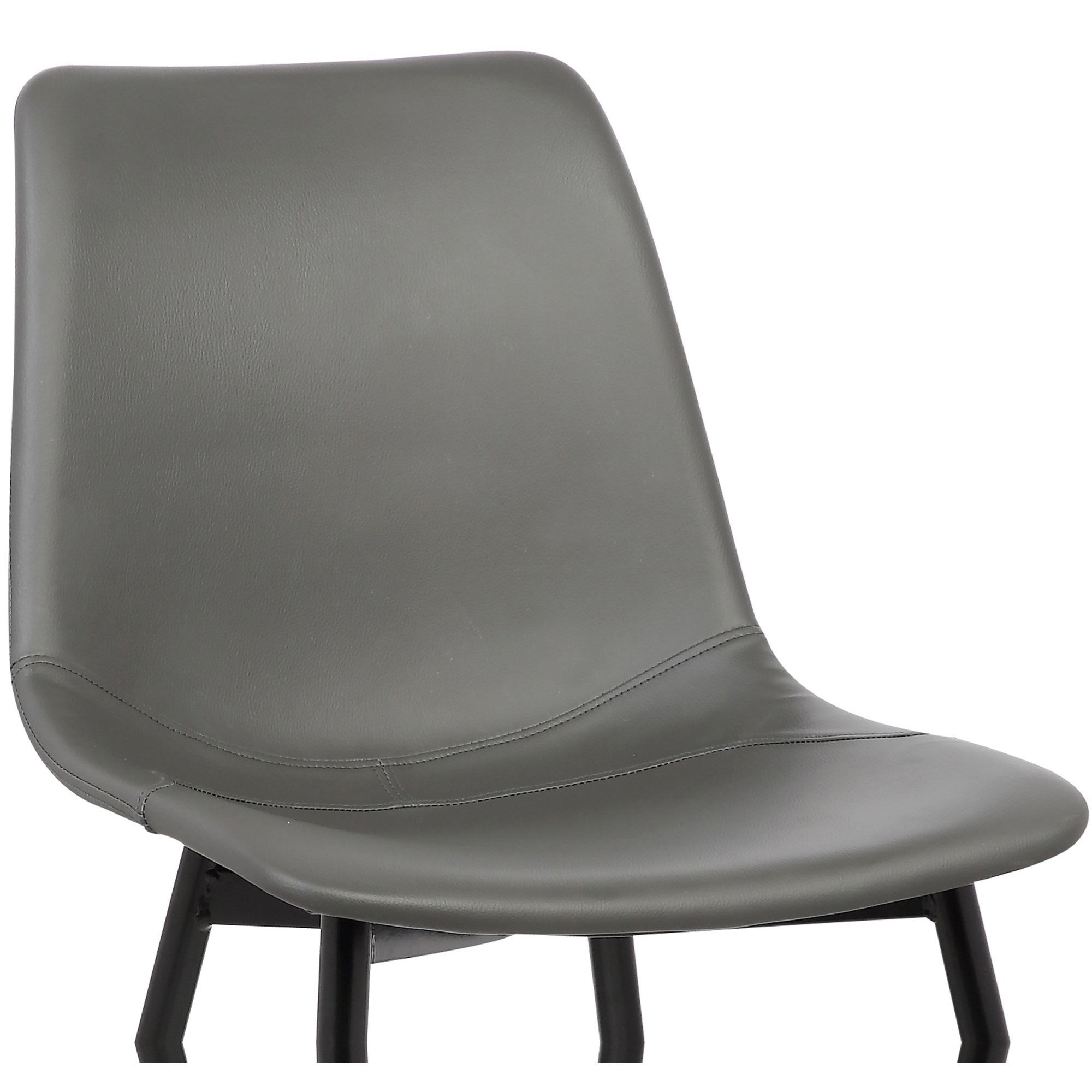 Armen Living Monte Contemporary Dining Chair in Faux Leather