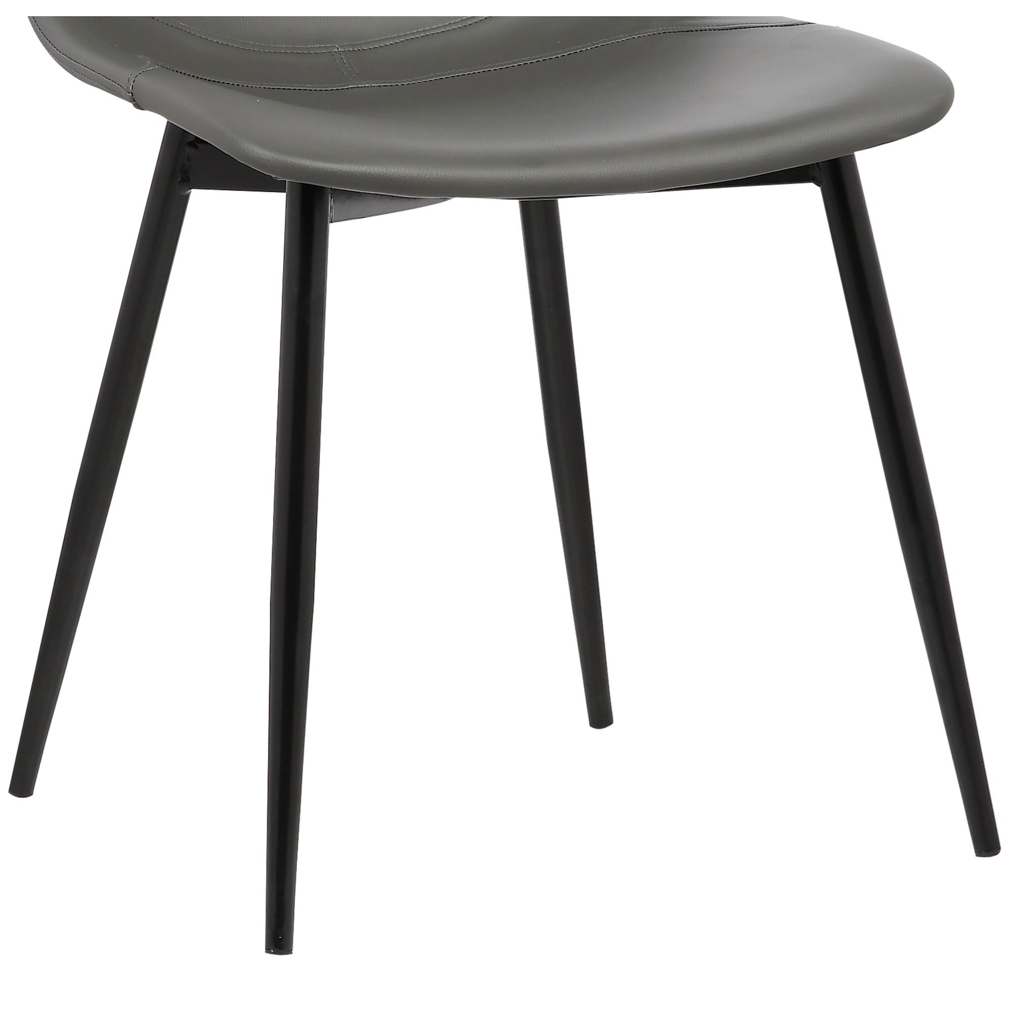 Armen Living Monte Contemporary Dining Chair in Faux Leather
