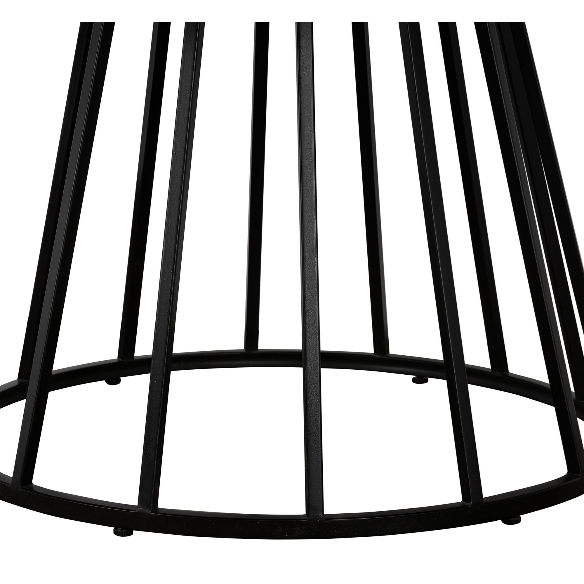 Armen Living Motion Oak and Metal Round Dining Table
