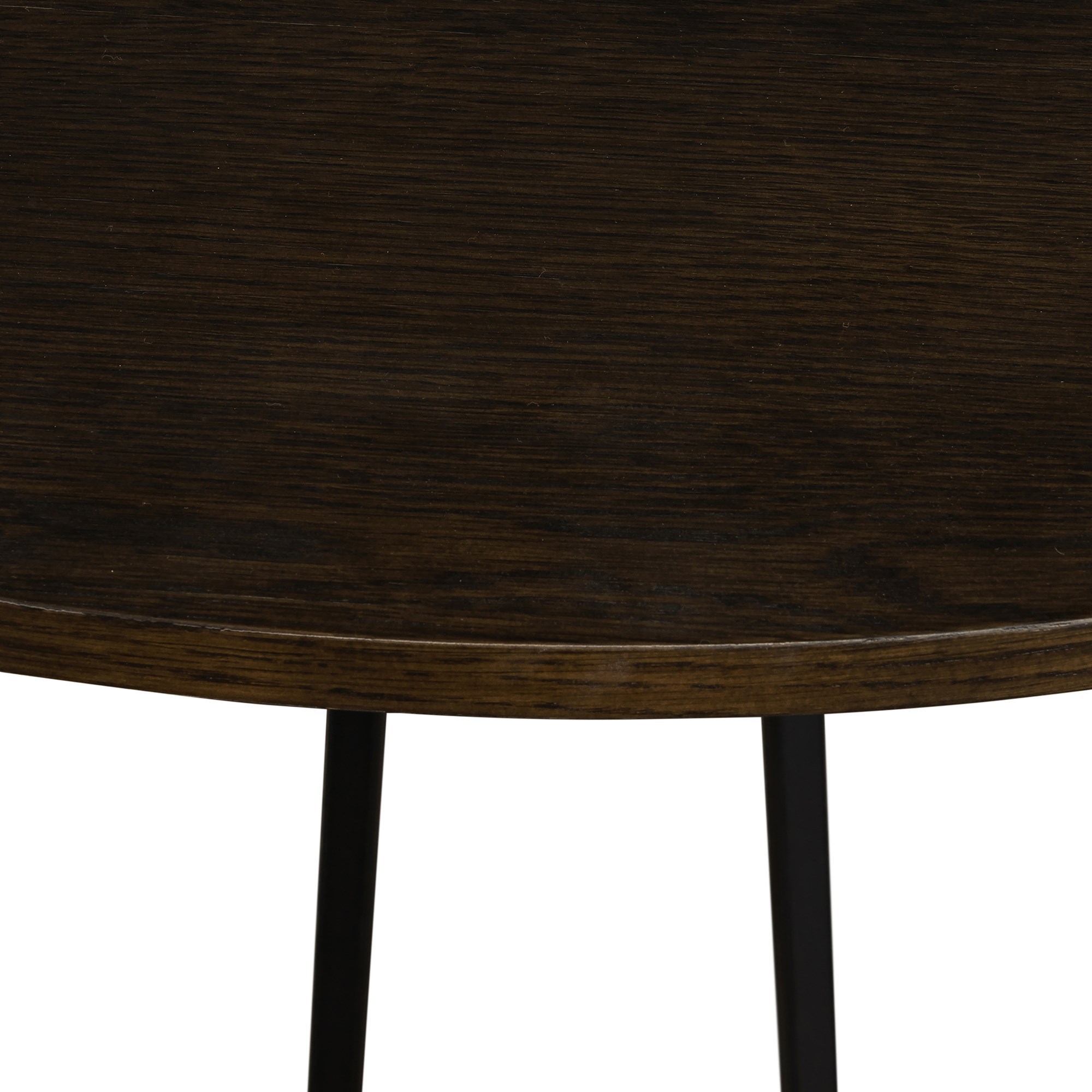 Armen Living Motion Oak and Metal Round Dining Table