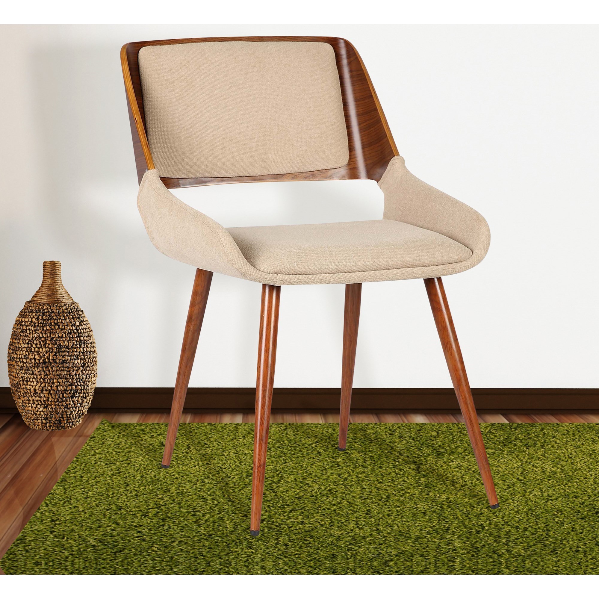 Armen Living Panda Upholstered Dining Side Chair