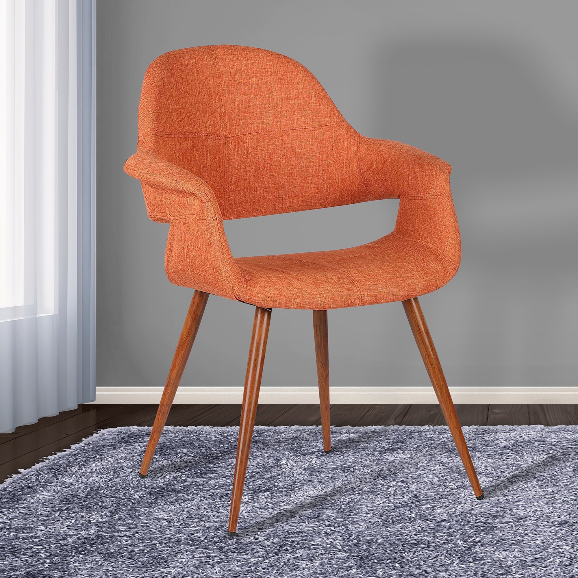 Armen Living Phoebe Upholstered Dining Arm Chair