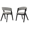 Armen Living Venus Mid-Century Modern Accent Dining Chair Set