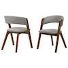 Armen Living Rowan Mid-Century Modern Accent Dining Chair Set