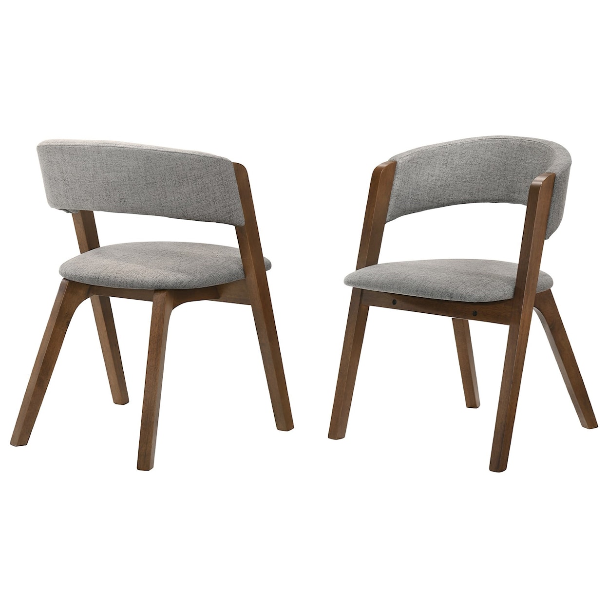 Armen Living Rowan Mid-Century Modern Accent Dining Chair Set