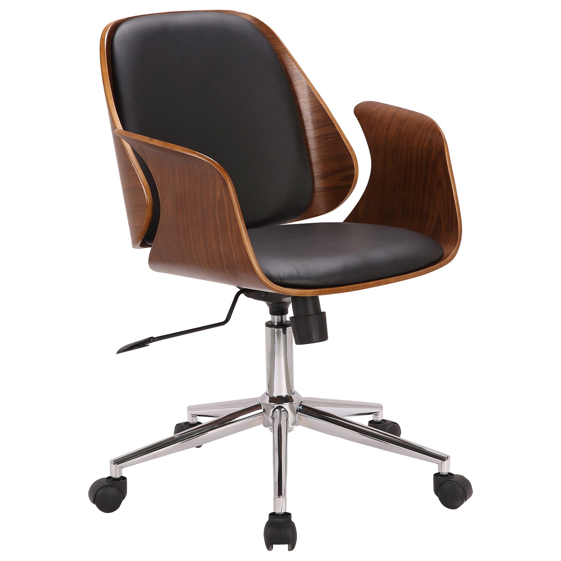 Black mid century desk chair outlet