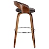 Armen Living Sonia 30" Bar Height Barstool in Walnut Finish