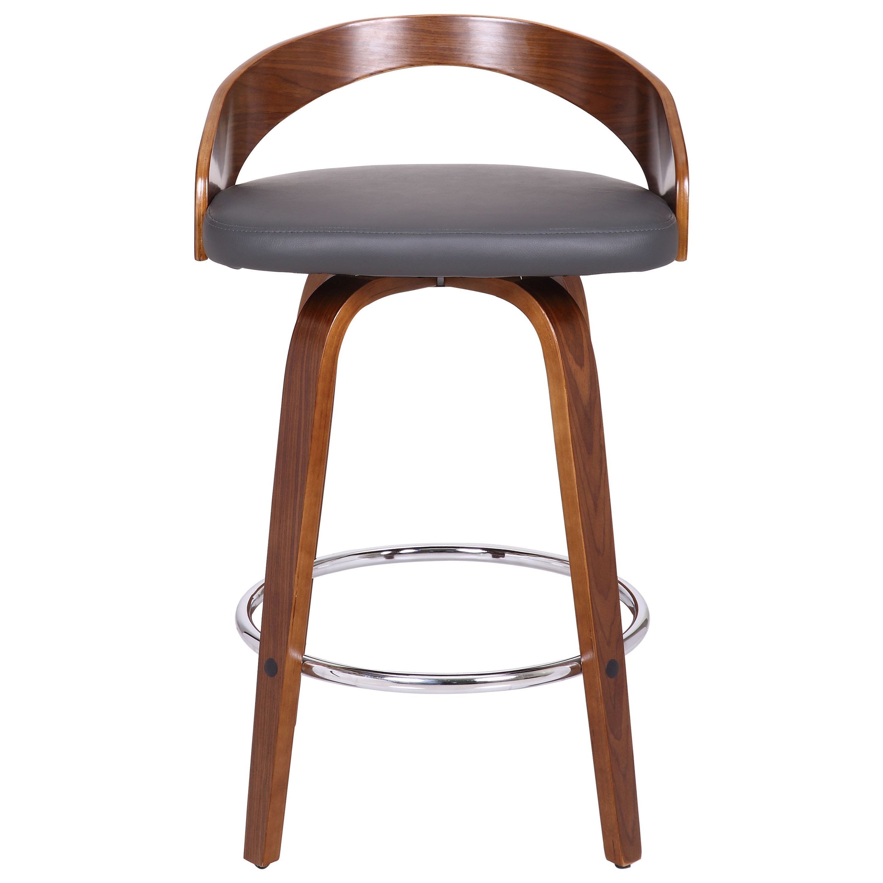 26" Counter Height Barstool in Walnut Finish