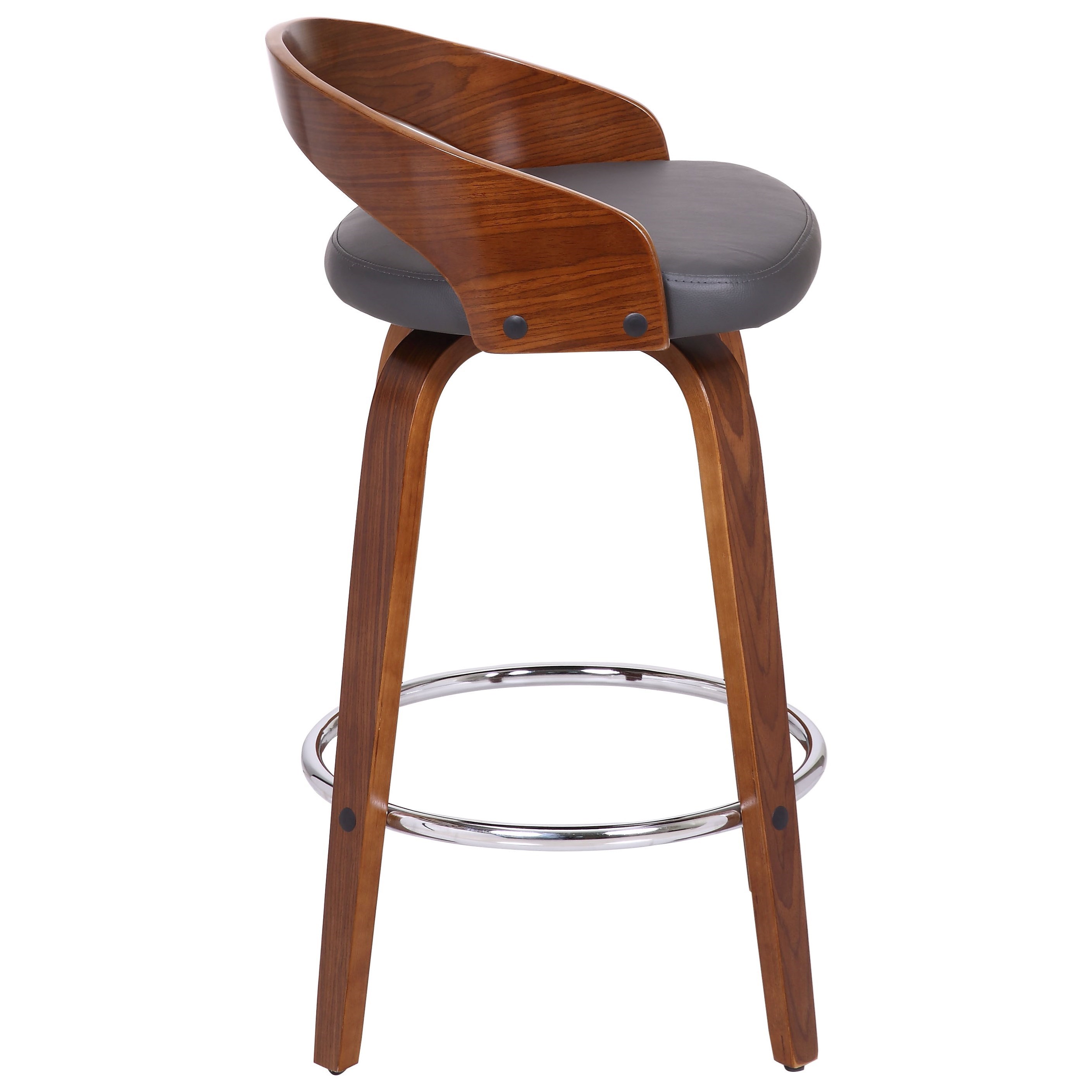 26" Counter Height Barstool in Walnut Finish