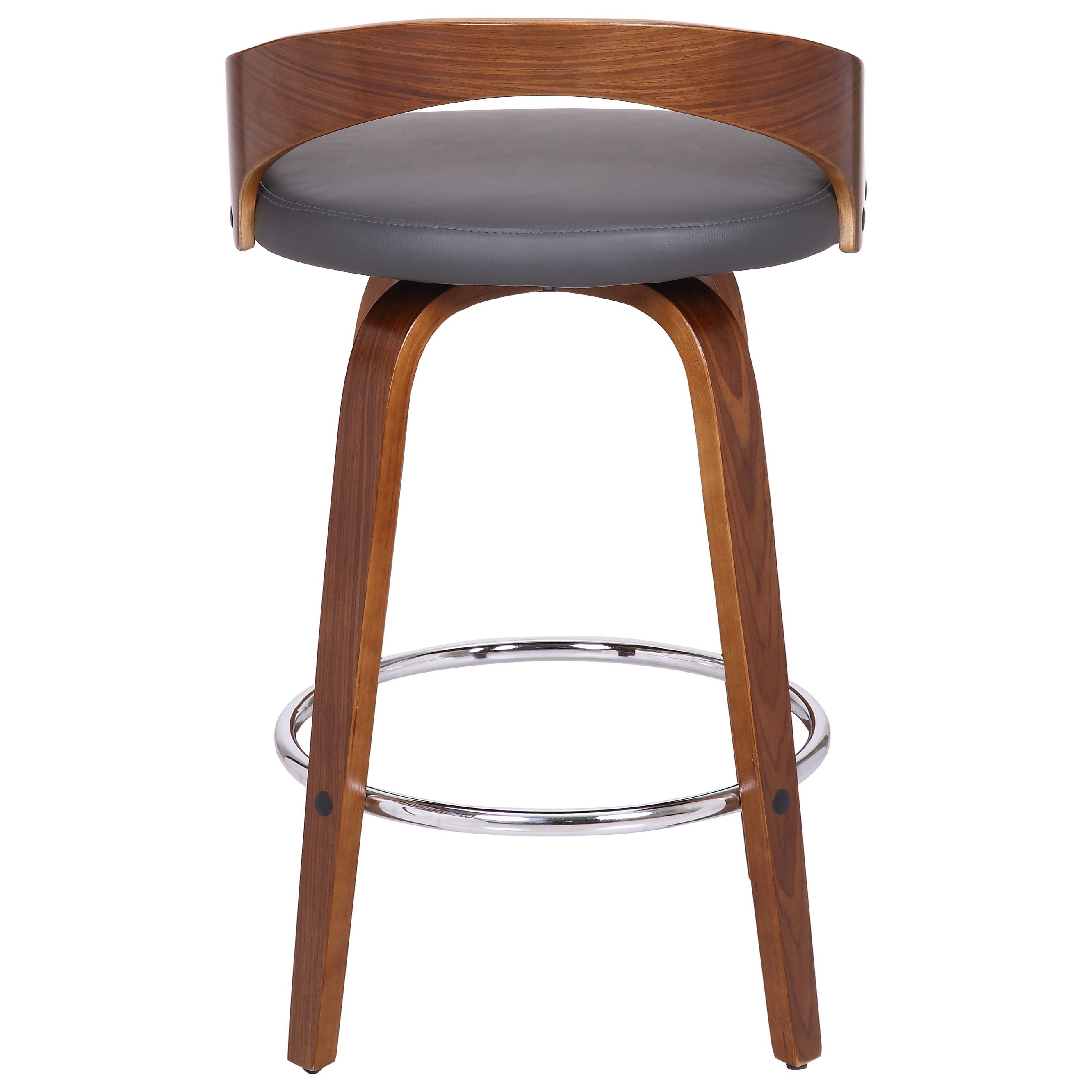 26" Counter Height Barstool in Walnut Finish
