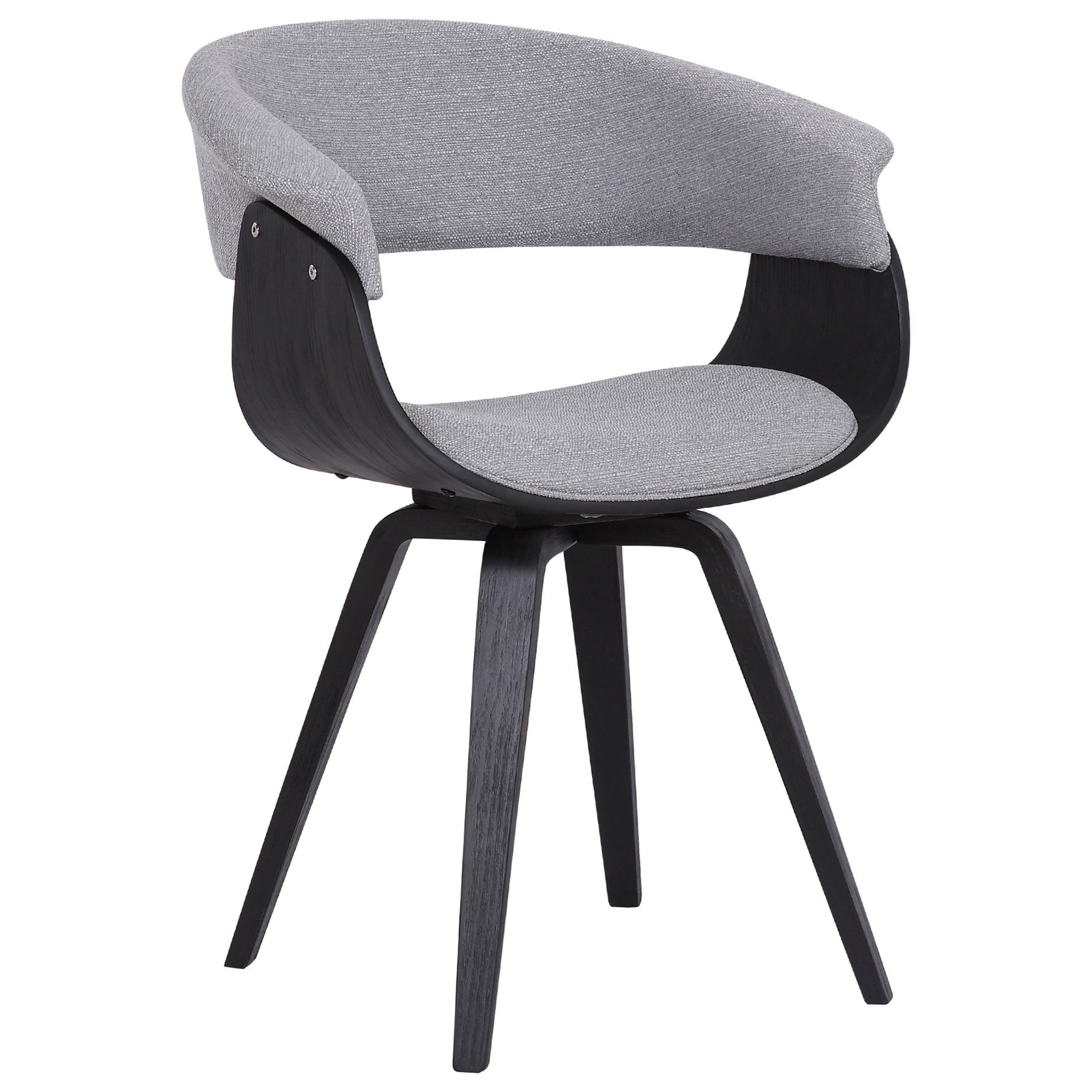 Polly LCPLSIGRBL Mid Century Modern Dining Accent Chairs in Black