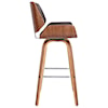 Armen Living Tyler 26" Mid-Century Swivel Counter Height Stool