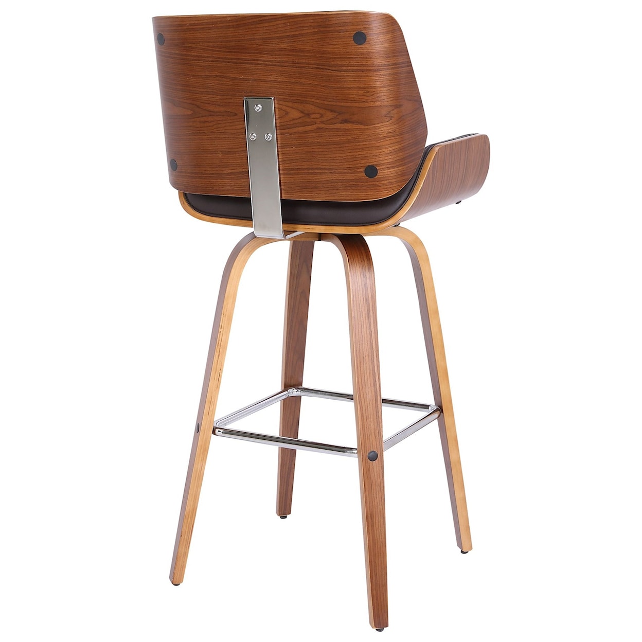 Armen Living Tyler 26" Mid-Century Swivel Counter Height Stool