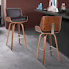 Armen Living Tyler 26" Mid-Century Swivel Counter Height Stool