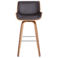 Walnut/Brown Faux Leather