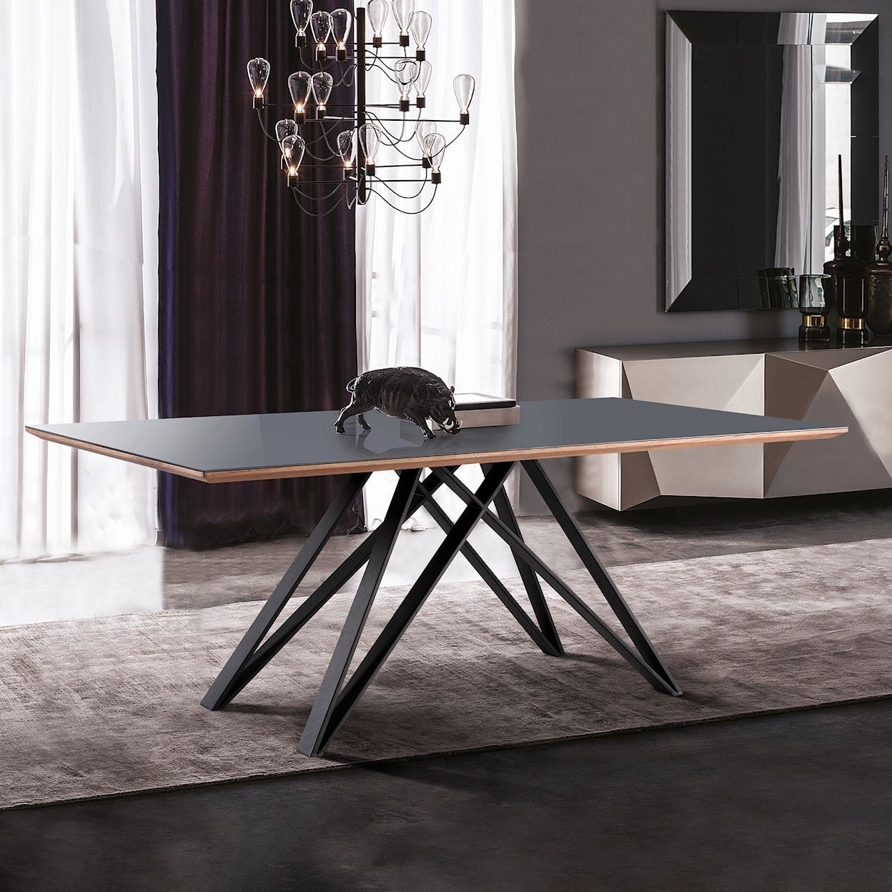 Armen Living Urbino Mid-Century Dining Table