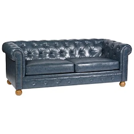 Traditional Sofa with Nailhead Trim and Tufted Back