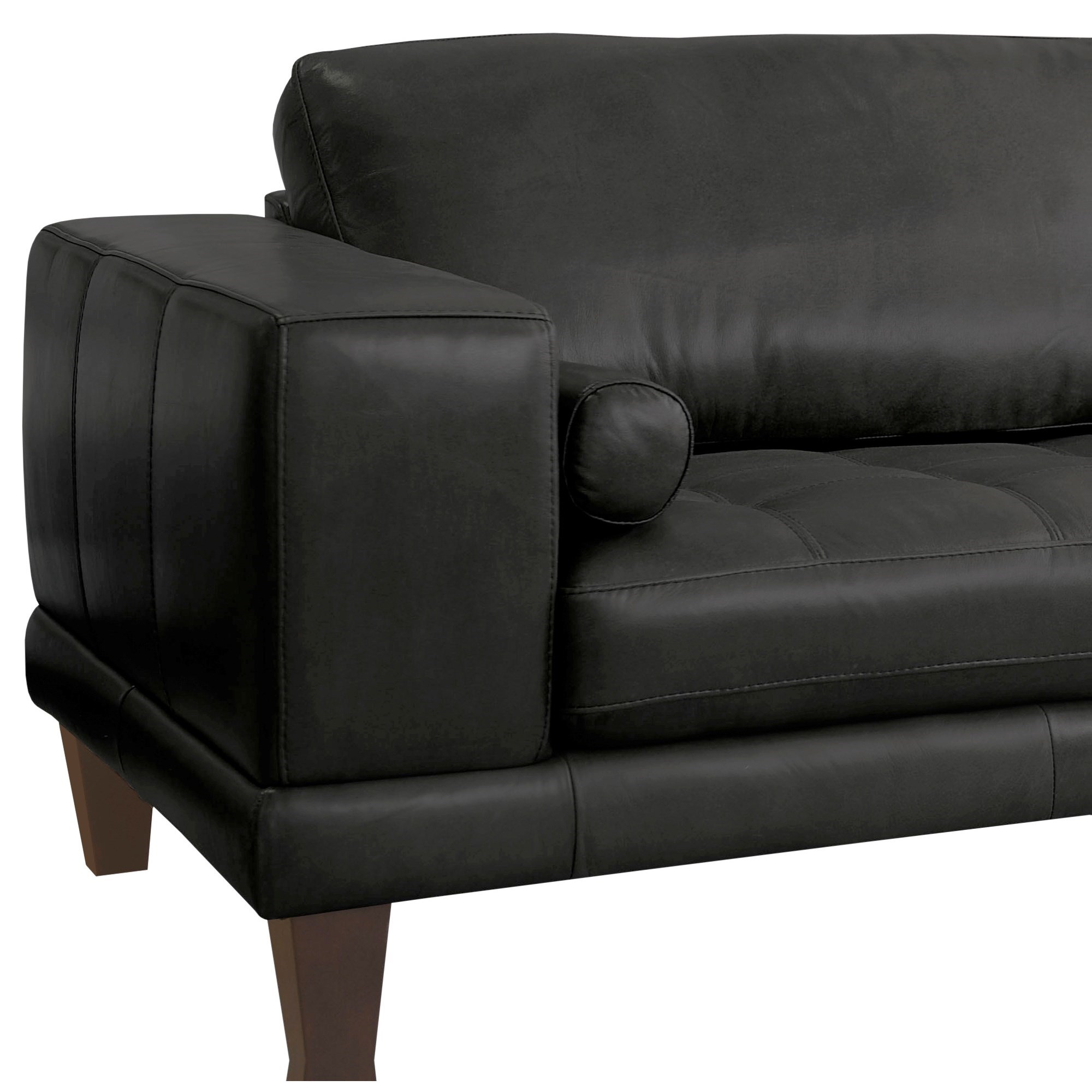 Armen Living Wynne Upholstered Sofa with Bolster Pillows