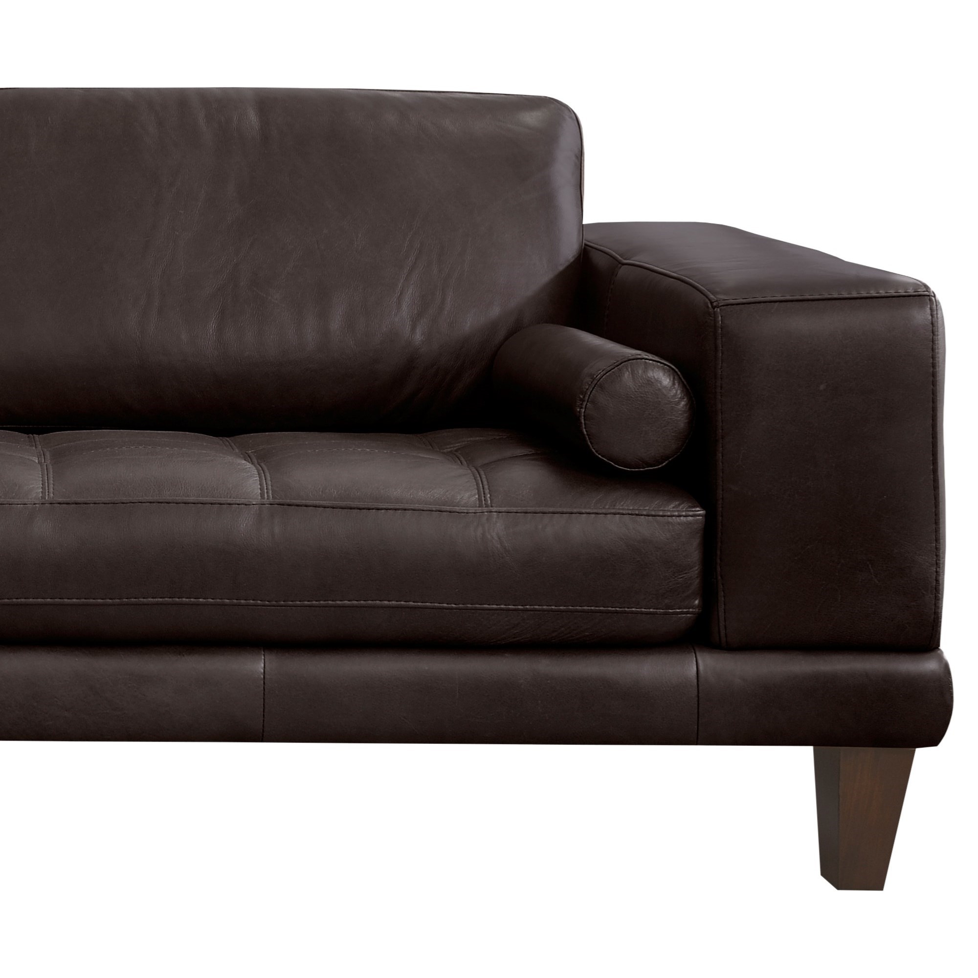 Upholstered Sofa with Bolster Pillows