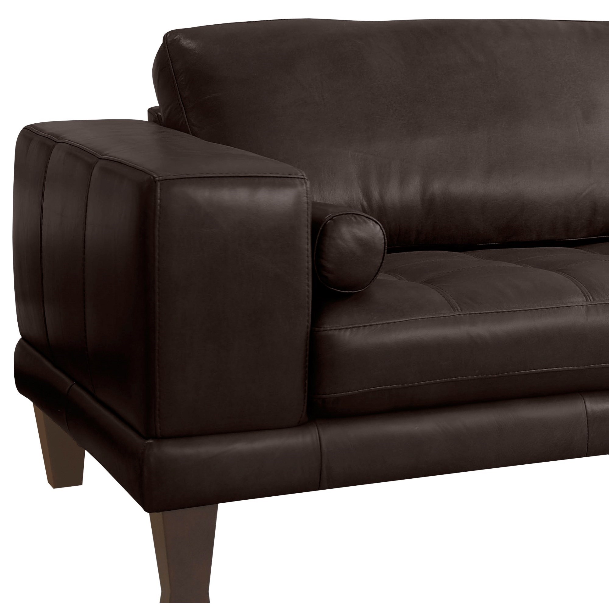 Upholstered Sofa with Bolster Pillows