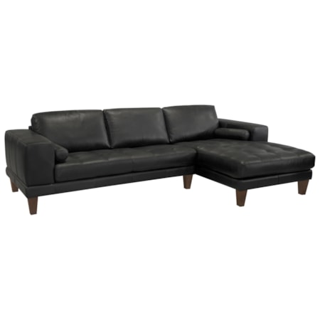 Upholstered Chaise Sofa with Bolsters Pillow