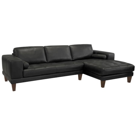 Upholstered Chaise Sofa with Bolsters Pillow