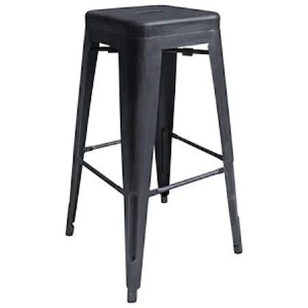 Industrial 30" Bar Height Backless Barstool in Industrial Grey