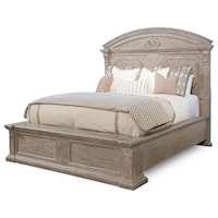 Queen Chambers Panel Bed with Storage Bench Footboard