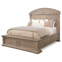California King Chambers Panel Bed with Storage Bench Footboard