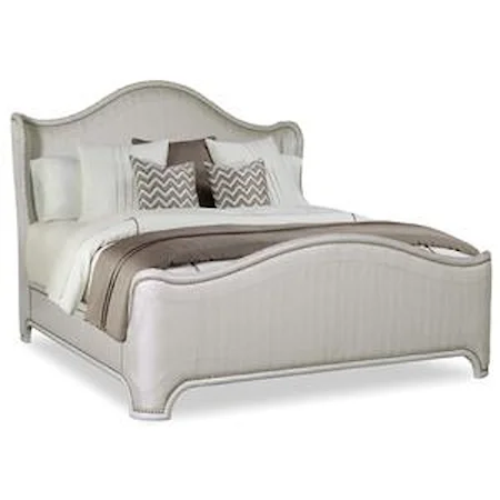 Queen Upholstered Shelter Bed