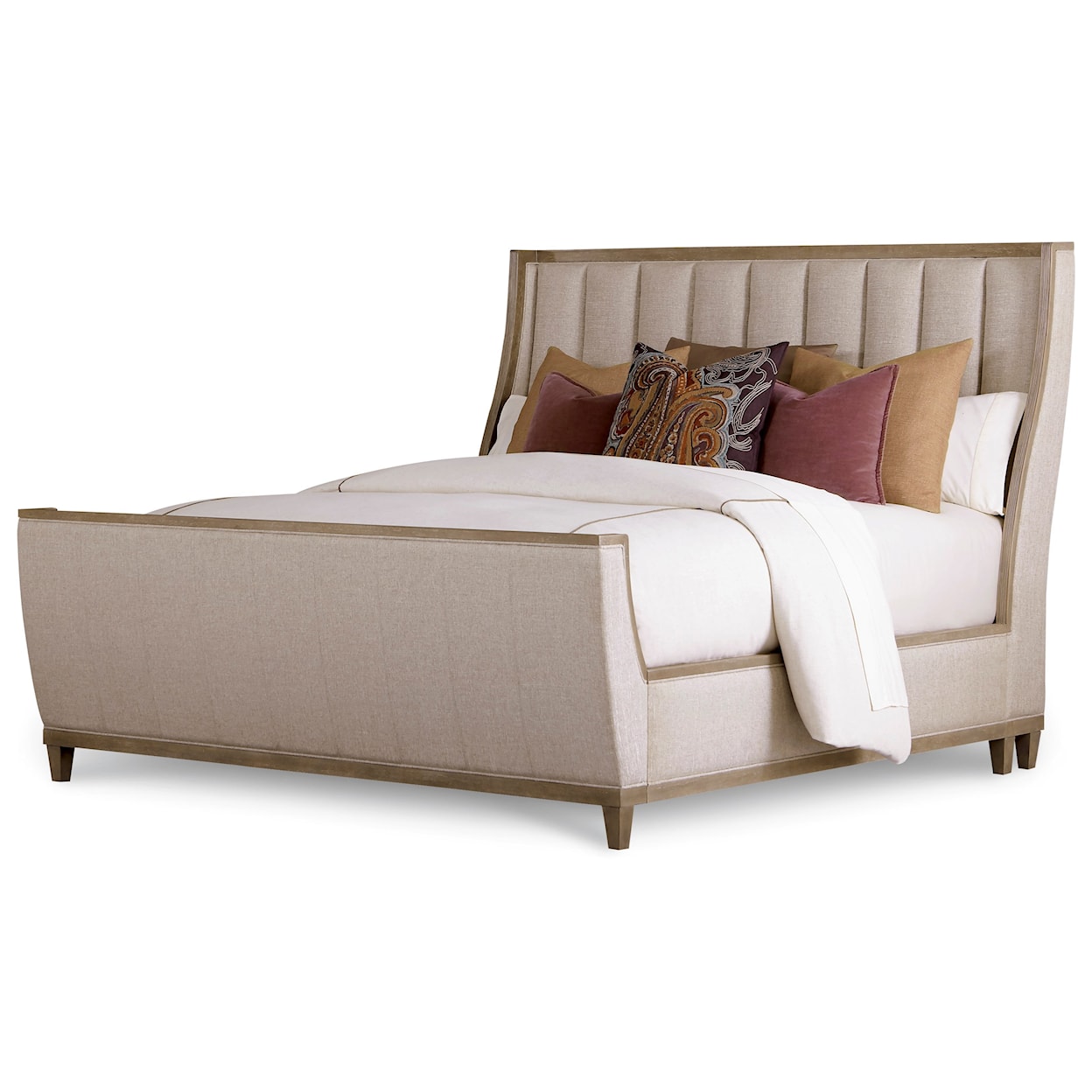 A.R.T. Furniture Inc Cityscapes King Chelsea Upholstered Shelter Sleigh Bed