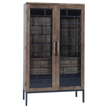 Wood and Metal Williamsburg Display Cabinet